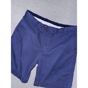 Peter Millar Mens Blue Crown Flat Front Chino Golf Shorts Size 38‎ EUC